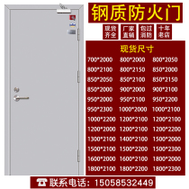 Steel fire door fire door certificate complete Class A and B factory direct wooden stainless steel safety package over fire