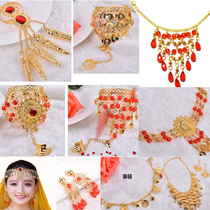 Indian dance jewelry dance headwear necklace costume earrings bracelet nose chain belly dance hair accessories bracelet performance jewelry