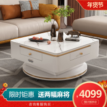 Fully automatic lifting home mahjong table Italian light luxury dining table coffee table dual-purpose mute multifunctional mahjong machine