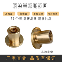 Trapezoidal screw flange copper nut T8 10 12 14 16 20 22 24 25 30 32 36 38 40
