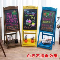 led fluorescent plate luminous small blackboard Billboard vertical hotel entrance hairdressing shop for activities outdoor exhibition