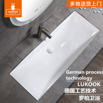 Household large size basin basin wash basin ceramic wash basin Oval square basin 100 90 80 70cm