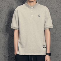 Tide brand summer trend lapel men polo shirt loose casual embroidery T-shirt Japanese cotton short sleeve youth ins
