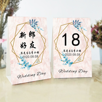 Seat card Wedding table card Custom wedding banquet guest seat card Creative table number Sign-in wedding double-sided table card