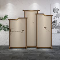 New Chinese screen partition living room entrance block modern simple art tea room hotel office decoration seat screen