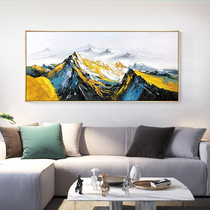 Nordic light luxury living room sofa Wall decorative painting golden atmosphere modern simple abstract Jinshan hanging painting hand-painted oil painting