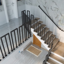 Villa loft Nordic simple iron guardrail railings home fence modern creative indoor non-slip stair handrails