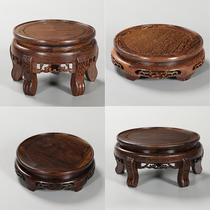 Solid wood base vase basin bottle teapot tavern Buddha Lingji tea cans ceramic fittings