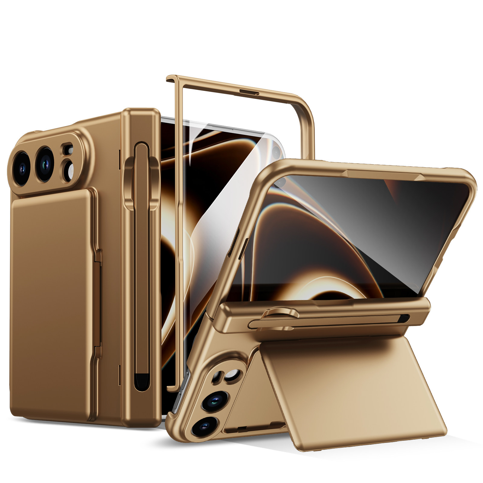 Card Holder Pen Slot Stand Hinge iPhone Case