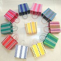 New hand-woven green basket basket bath basket mommy bag holiday Womens bag vegetable basket woven bag