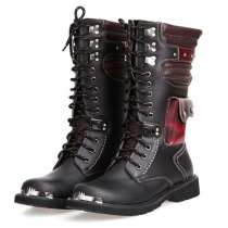 Autumn and winter height-increasing mens boots High-top stage boots British performance boots Mens high boots Korean version of the tide leather boots