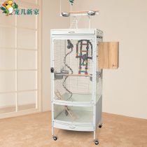 New acrylic large luxury parrot cage bird cage large villa breeding cage Gray parrot anti-sprinkling bird cage