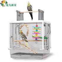 Transparent acrylic high-end villa Birdcage parrot cage home luxury large large Xuanfeng tiger skin breeding cage