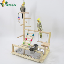 Parrot Interactive Playground Bench Station Stand Xuanfeng Parrot Bird Toys Educational Swings Climbing Ladder