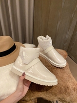 Snow boots women's winter short boots 2021 fur one Joker waterproof down hook and loop cotton shoes