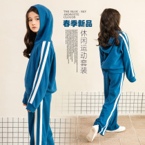 UKs next dears girls suit 2022 autumn new stripe pure color Lioncap Sport CUHK childrens clothing