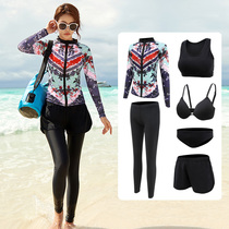 Diving suit female split sunscreen long-sleeved trousers conservative swimsuit quick-dry slim floating diving suit Holiday surf jellyfish coat