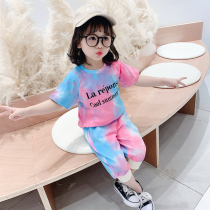 South Korean girls summer suit childrens tennis red little girl sports casual two sets of foreign air baby summer clothes
