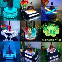 LED charging luminous wine seat bar colorful creative ice bucket Champagne bucket Laser wine base Champagne display stand