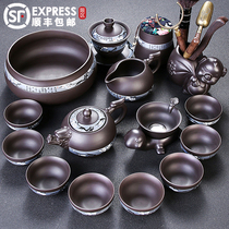 Zisha kung fu tea set high-end home bubble teapot Cup simple office guest set gift box
