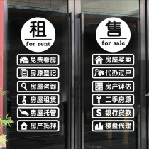 Real estate Intermediary Glass Door Stickers Rent Sale Second-hand House Sales Company House Source Advertising Character Wall Stickup Shop Window Decoration