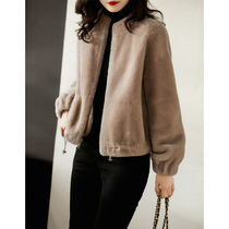 Foreign trade original single Italian womens clothing remaining single clearance export Joker double-sided can wear fur one jacket coat women
