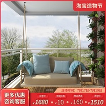 Hanging chair swing Indoor home balcony Cradle chair Hanging basket Outdoor courtyard Single double swing Net red aluminum alloy chair