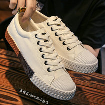 Board shoes Mens shoes Korean version of the trend Joker Street shot boys students personality Korean small white shoes ulzzang canvas shoes