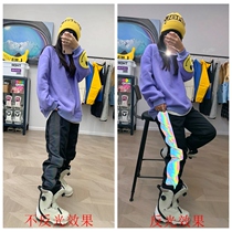 Snowboard pants ski suit women niche Korean double board pants mens Tide brand sweater winter foreign trade waterproof bunch feet