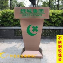 Stainless steel podium Outdoor guard registration Paint podium Small floor service Speech lecture concierge reception