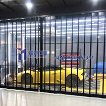 Car beauty dust-free workshop partition Aluminum alloy folding sliding door transparent no lower rail