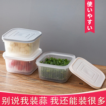 Scallion ginger garlic fresh box refrigerator fruit and vegetable storage box kitchen with lid drain storage box sealed box