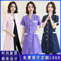 Korean version of high-end beauty clothes nail art health hall skin management overalls tattoo artist pharmacy micro-white coat women