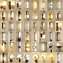 2021 new wall lamp living room bedroom bedside Zen Chinese style staircase aisle Hotel background Wall new Chinese style
