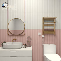 Net red wave pattern bathroom tiles Toilet bathroom background wall Macaron color wall tiles 300x600 kitchen and bathroom tiles