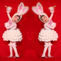Little White Rabbit Children Act Out The Kindergarten Girl Little Rabbit Obediently Cartoon Animal Rabbit Styling Dance Performance Costumes