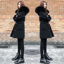 Cotton-padded clothes womens long small man Pike down cotton jacket winter 2021 new design sense niche cotton-padded jacket