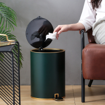 Light luxury trash can with lid pedal home living room creative modern bedroom high-end simple toilet toilet