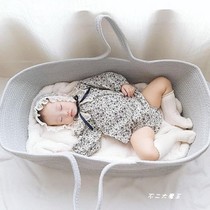  INS baby portable basket Newborn sleeping basket Hand-carried basket Car portable out-of-hospital basket Baby small cradle bed