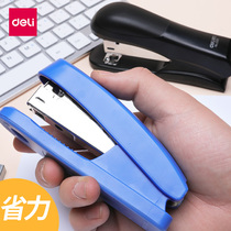 Deli Labor-saving stapler Stapler Office medium-sized student stapler Standard stapler Ding book machine Nail Manual binding machine Binding machine Book machine Large heavy thickening