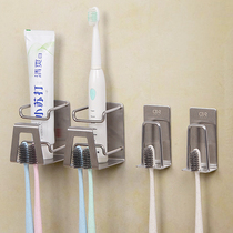  Discharge electric toothpaste toothbrush rack punch-free bathroom hanging 304 stainless steel teeth tooth cylinder rack wall-mounted