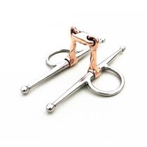 Harness H-type stainless steel horse chew 13 3cm Copper armature Iron horse mouth armature Spiral horse rank