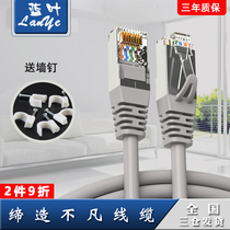 Blue leaf network cable home super class six class five 6 indoor and outdoor computer gigabit high speed broadband cable network cable to Connector