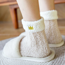 Moon Sox Korean version of pregnant women socks Songkou pure cotton loose autumn winter maternal postnatal thickening warm and velvety towel socks