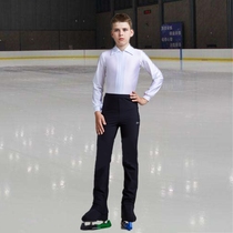 Figure skating performance clothes shirt boys figure skating costume hot diamond shirt mens skating shirt