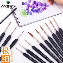 Maries Marley wolf brush very fine hook line pen Hand-painted watercolor gouache Chinese painting line brush Nail art oil painting pen
