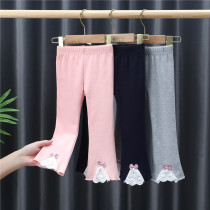 Girl Pants Autumn 2020 new foreign air cotton trousers casual child hit bottom pants outside wearing 1-7-year-old baby boom