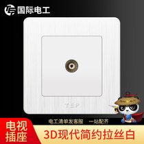 TEP switch socket panel Type 86 wall concealed home wired closed circuit socket TV panel TV socket