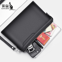 Kangaroo 2023 new handbag mens leather tide with bag male envelope handbag handbag