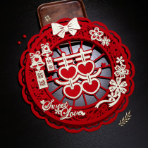 Wedding Xi Word Sticker Gate Suit Wedding Woman Party Male Party Arrangement Special Wedding Room Decoration Door Post Staircase Wedding Celebration
